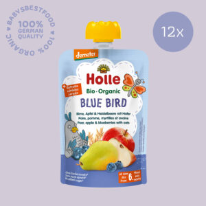 12x Holle Organic fruit puree Blue Bird