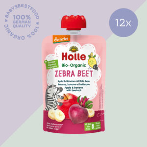 12x Holle Organic fruit puree Zebra Beet