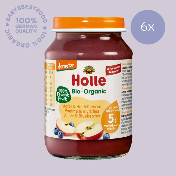 6x Holle Apple & Bilberry
