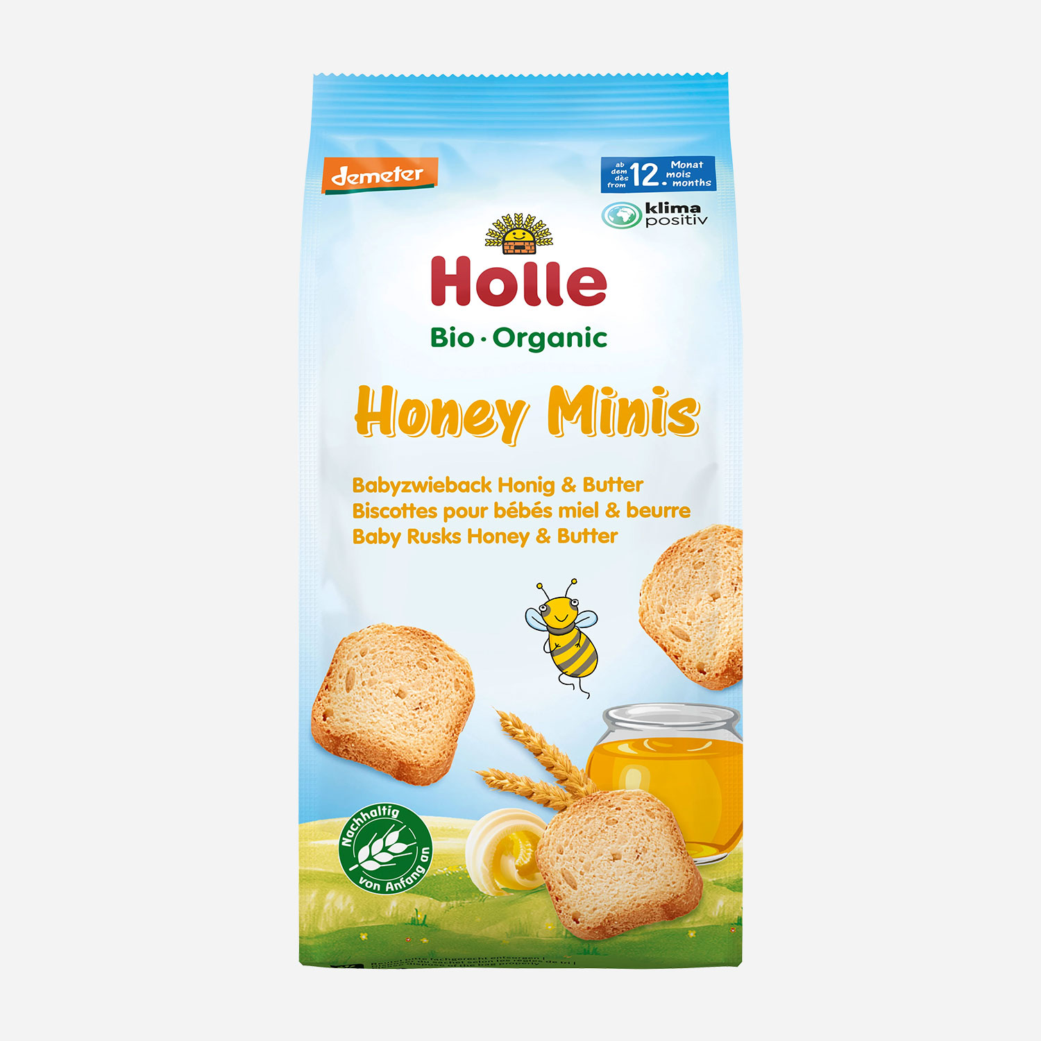 Holle Organic Rusk Honey Minis (100 g)