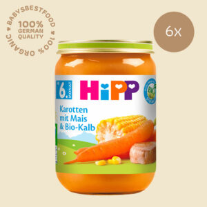 6x HiPP Carrots with Corn & Organic Veal