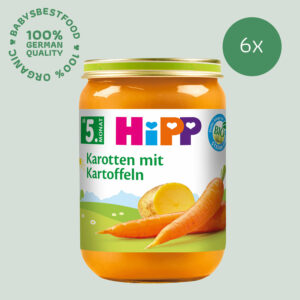 6x 190g HiPP Früh-Karotten mit Kartoffeln