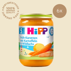 6x HiPP Early Carrots with Potatoes & Wild Salmon