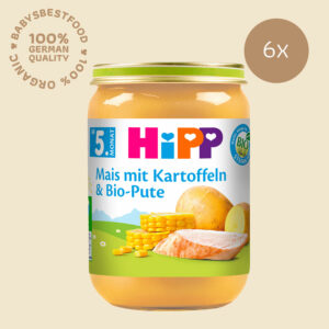 6x HiPP Corn with mashed Potatoes & Organic Turkey