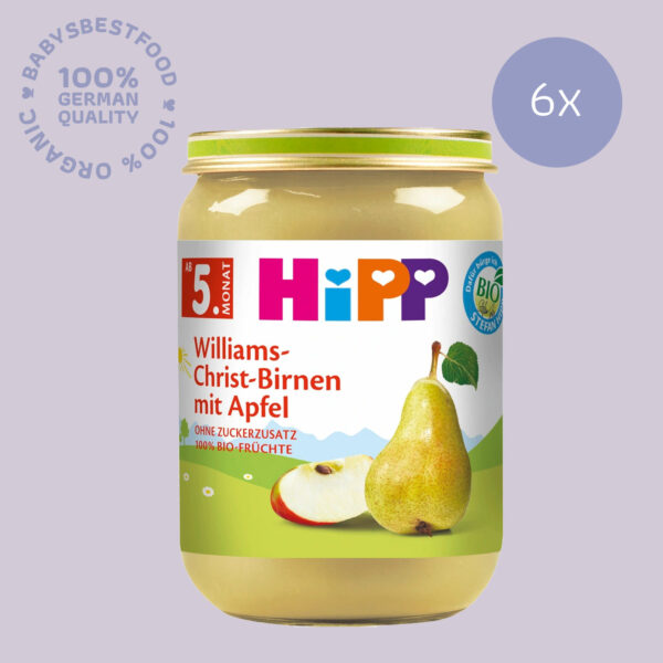 6x HiPP Williams-Christ Pears with Apple