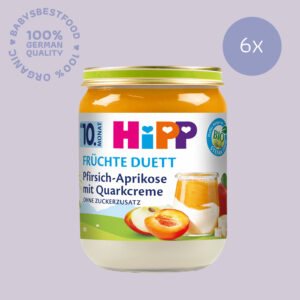 6x HiPP Peach-Apricot with Quark Cream