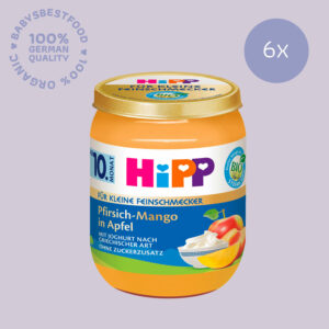 6x HiPP Peach-Mango in Apple with Greek-Style Yogurt