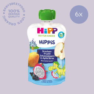 6x HiPP Hippis Dragon Fruit Currant in Apple-Pear