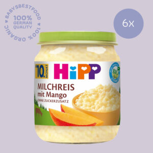 6x HiPP Rice Pudding with Mango