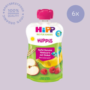 6x HiPP Hippis Apple Banana Raspberry with Spelt