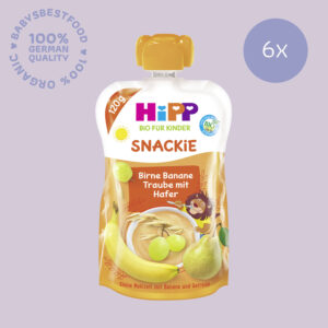 6x HiPP Snackie Pear-Banana-Grape with Oats