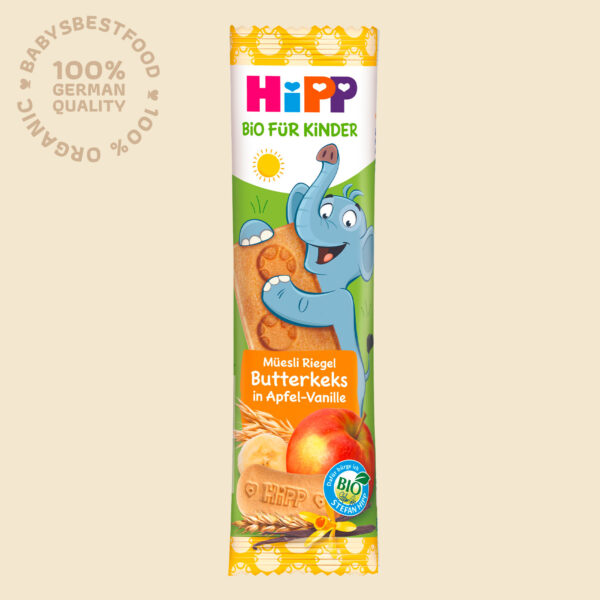 HiPP Organic Muesli Bar Butter Biscuit in Apple-Vanilla