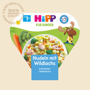 HiPP Kinderteller Bio-Nudeln mit Wildlachs