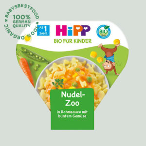 HiPP Children's Plate Pasta Zoo in Cream Sauce