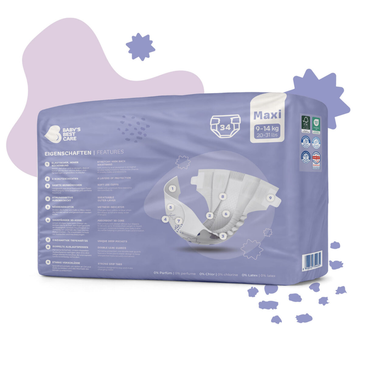 Baby’s Best Windeln Premium – Maxi